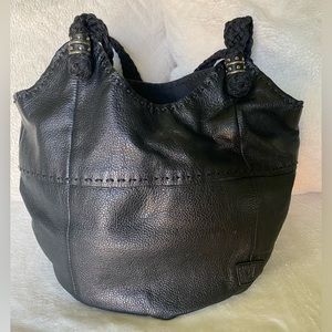 The Sak Black Leather Hobo Bucket Bag